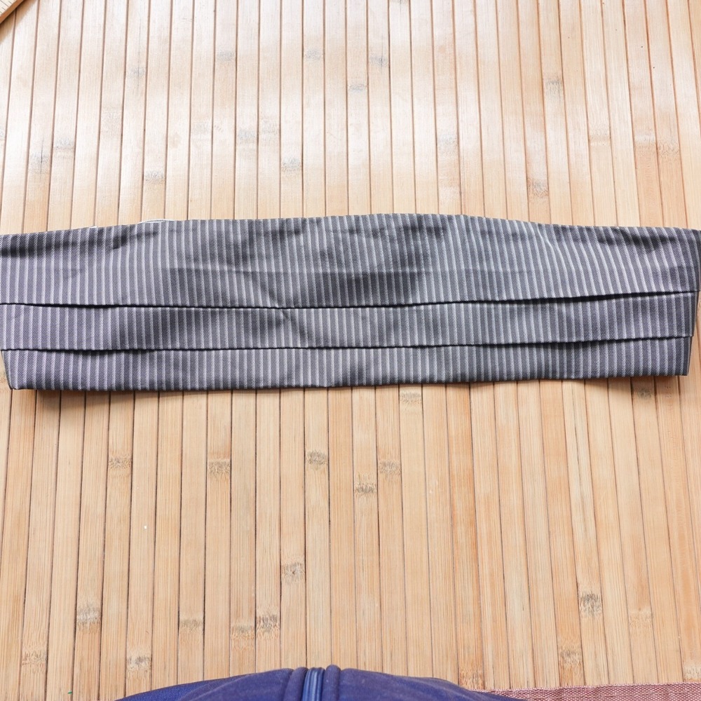 Canali Mens Gray Striped Silk Cummerbund Tuxedo Groom Formal Waist Italy $312